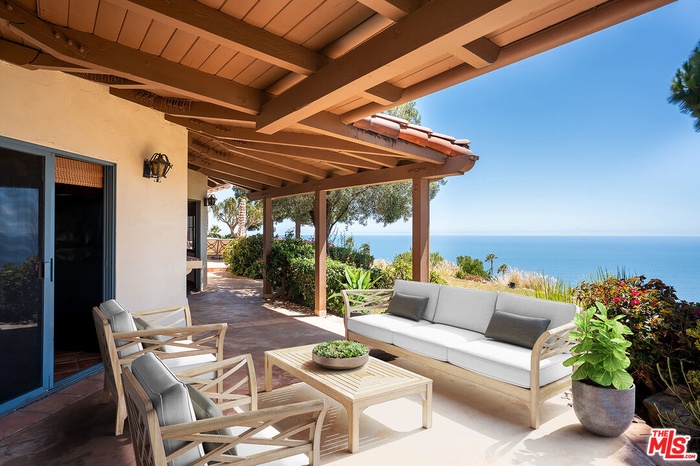 Virtually Staged Covered patio