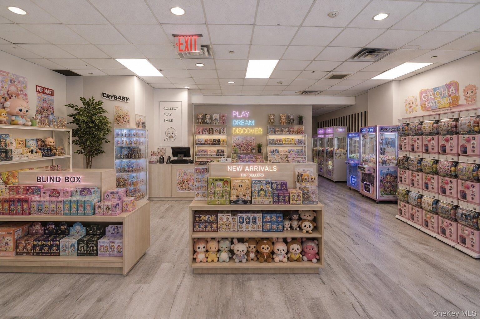 Virtually staged toy store