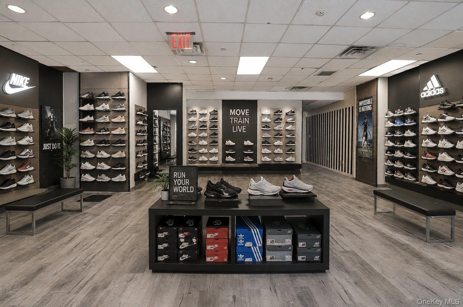 Virtually staged shoe store