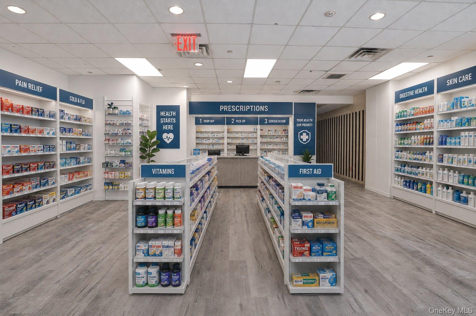 Virtually staged pharmacy