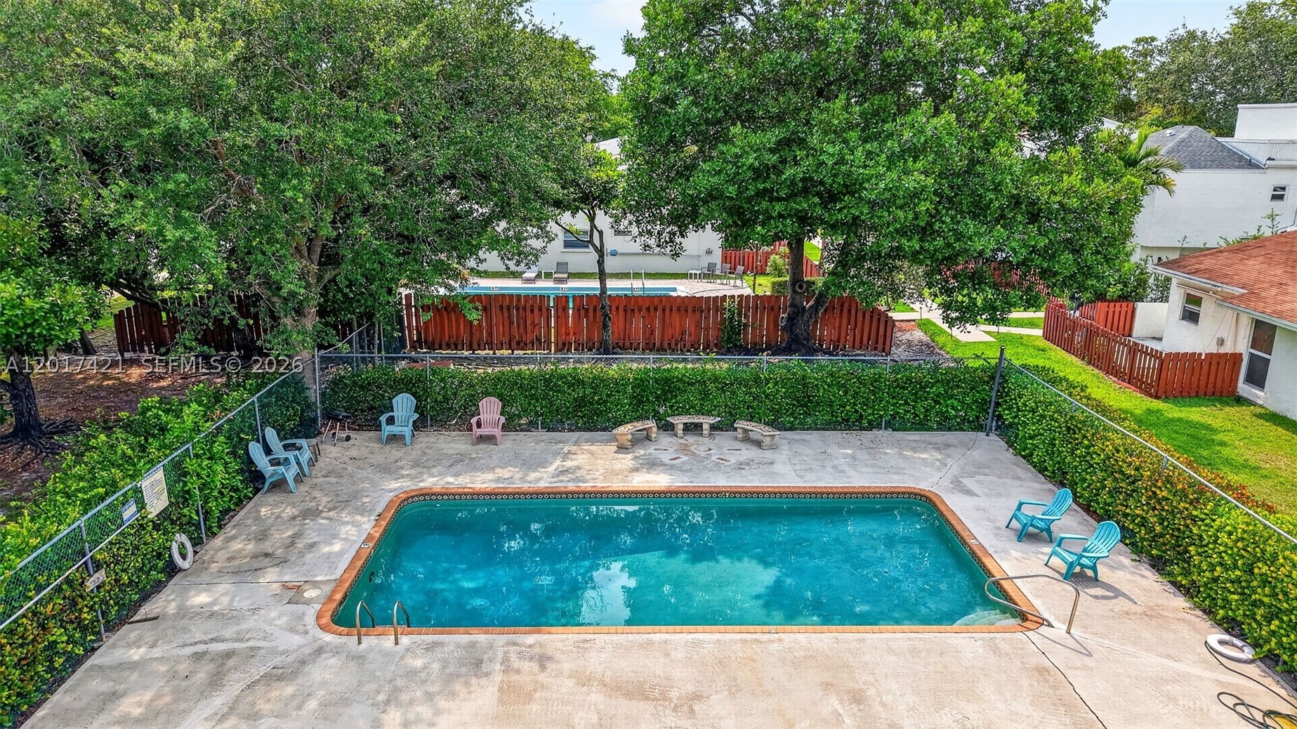 Quiet community pool area