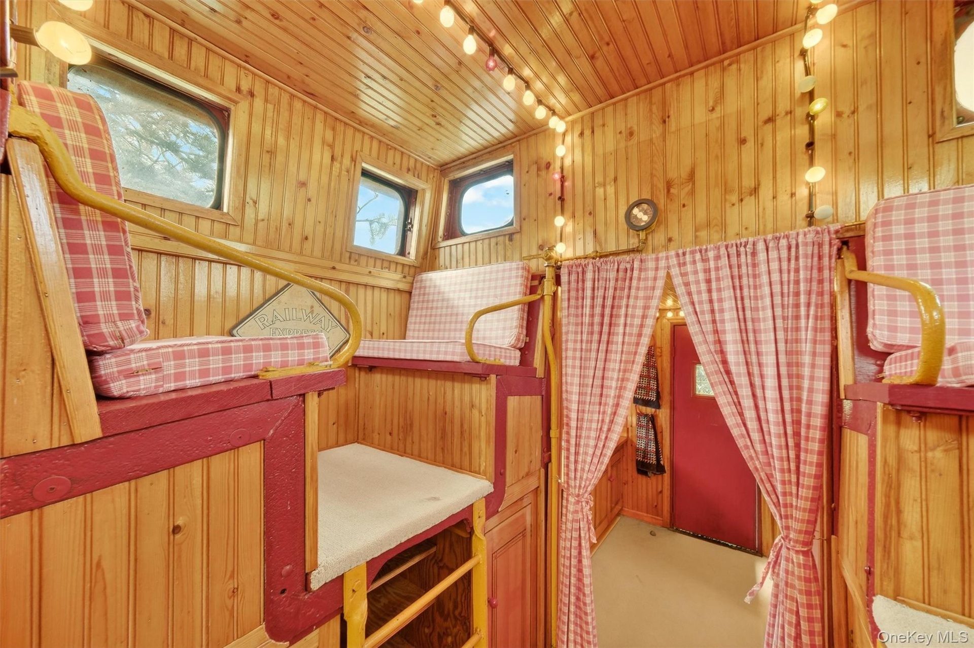 A peek at the inside of the caboose!