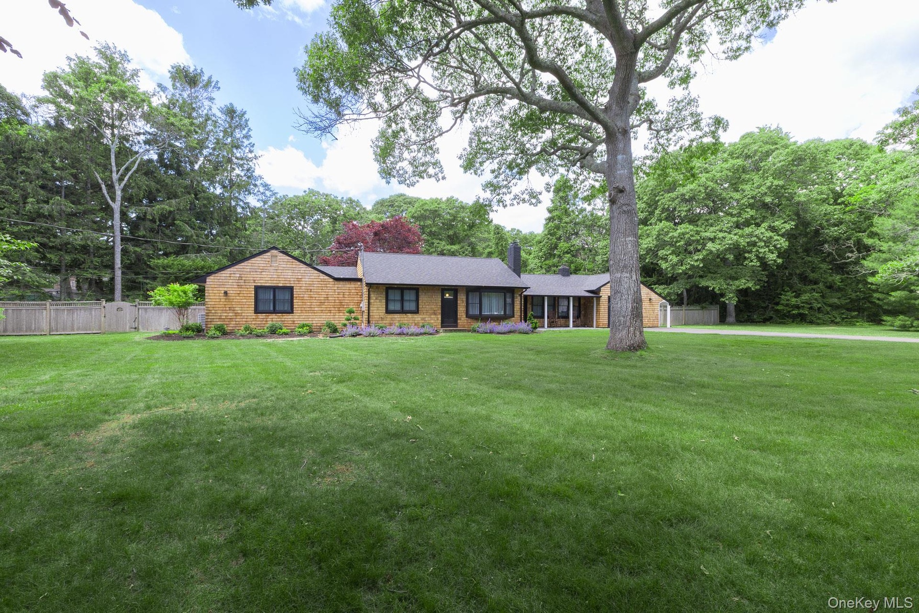Home sits far back from road
