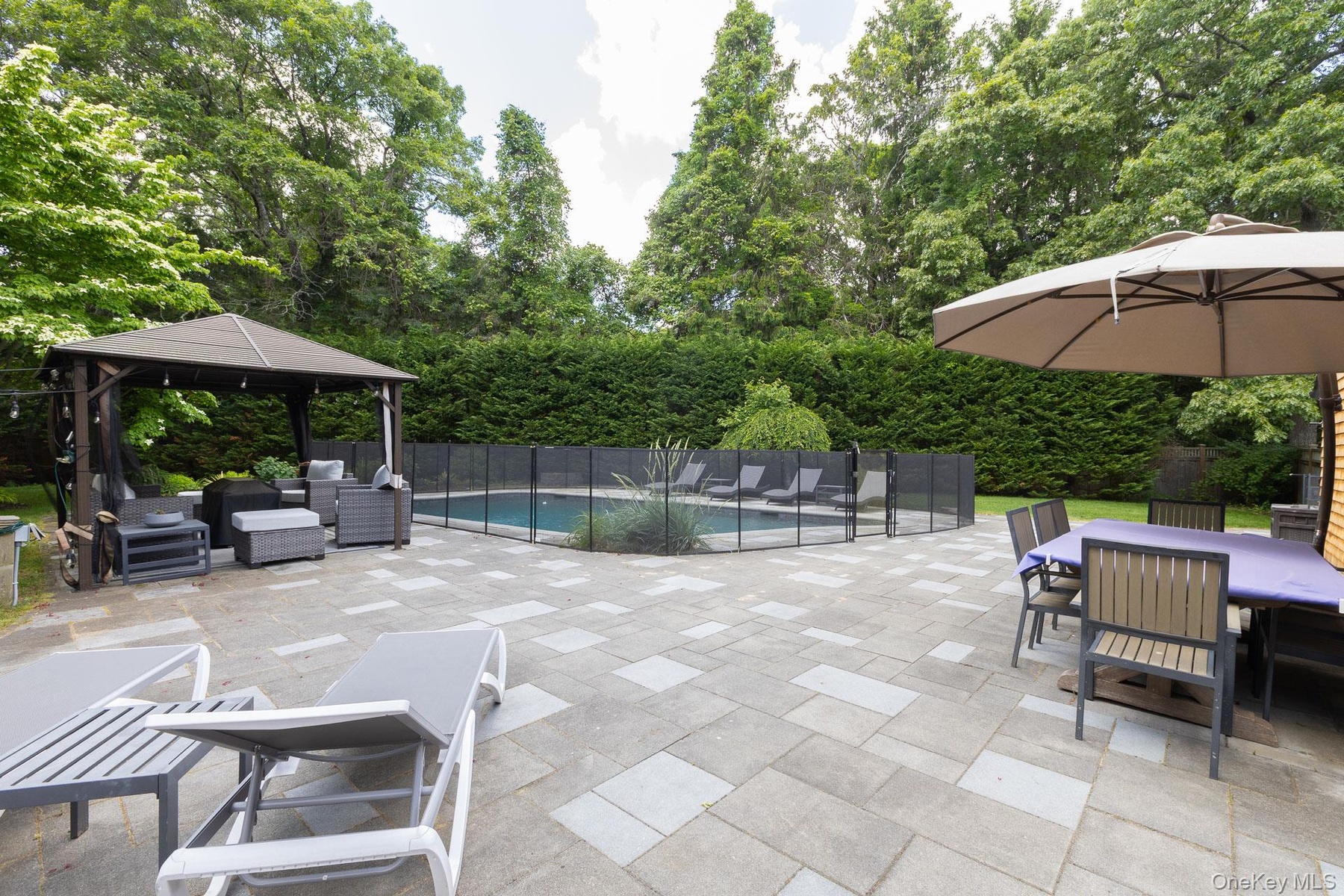 Spacious paver patio