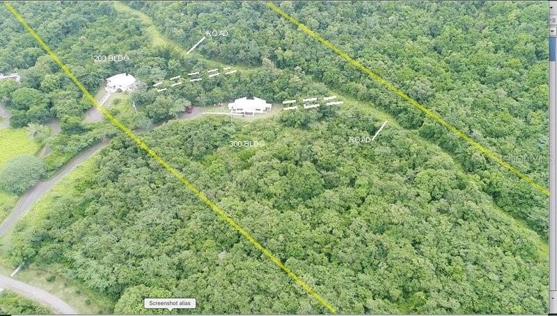 Buildings, Roads, Property Line