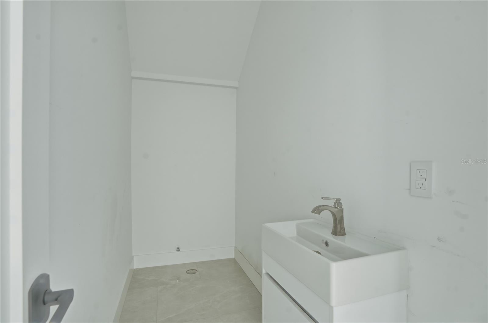 First Floor Half Bathroom, (missing toliet and mirror, coming soon)