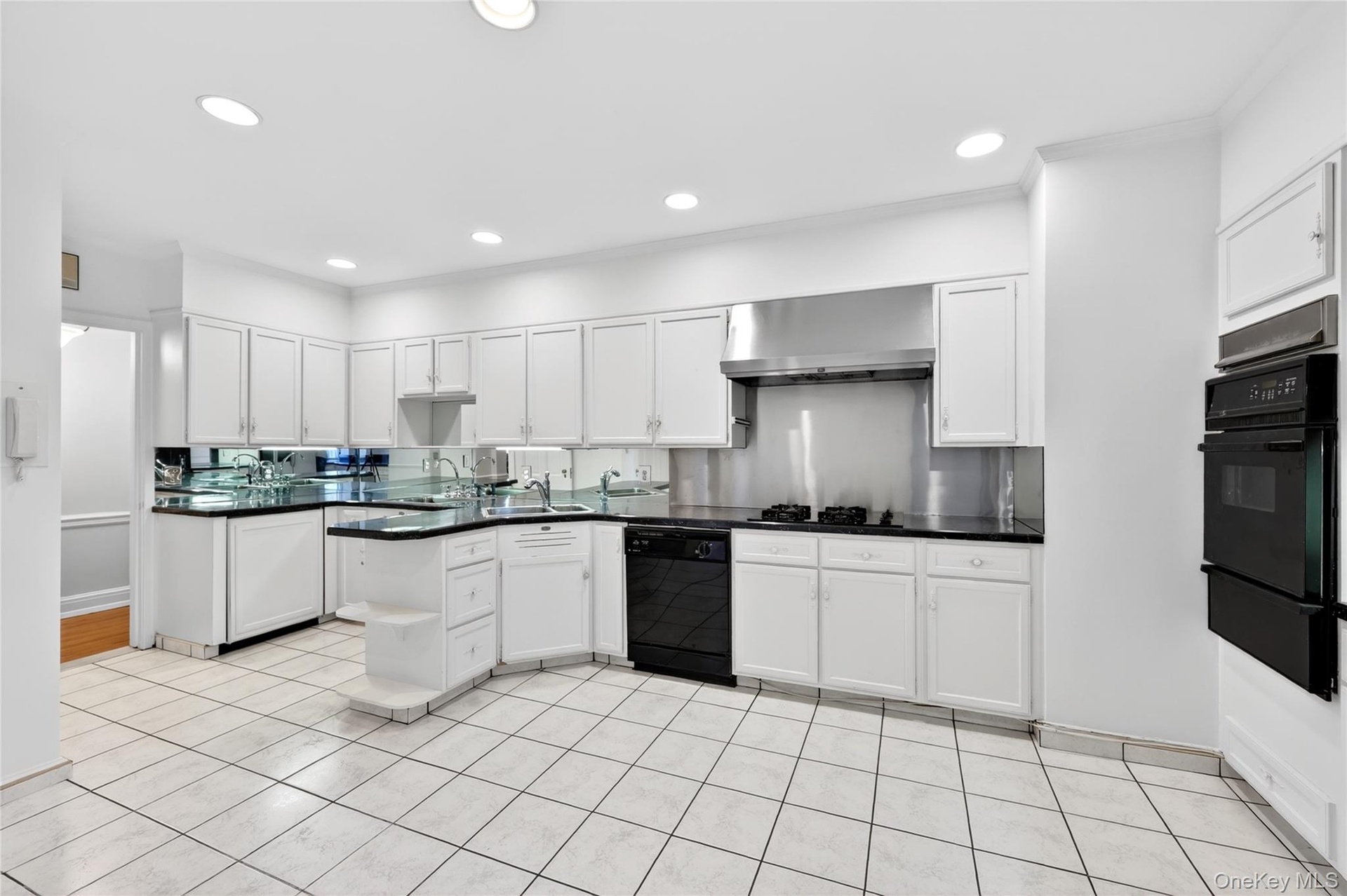 Eat-In Kitchen with Ample Storage and a dedicated Prep area with its own sink and fridge