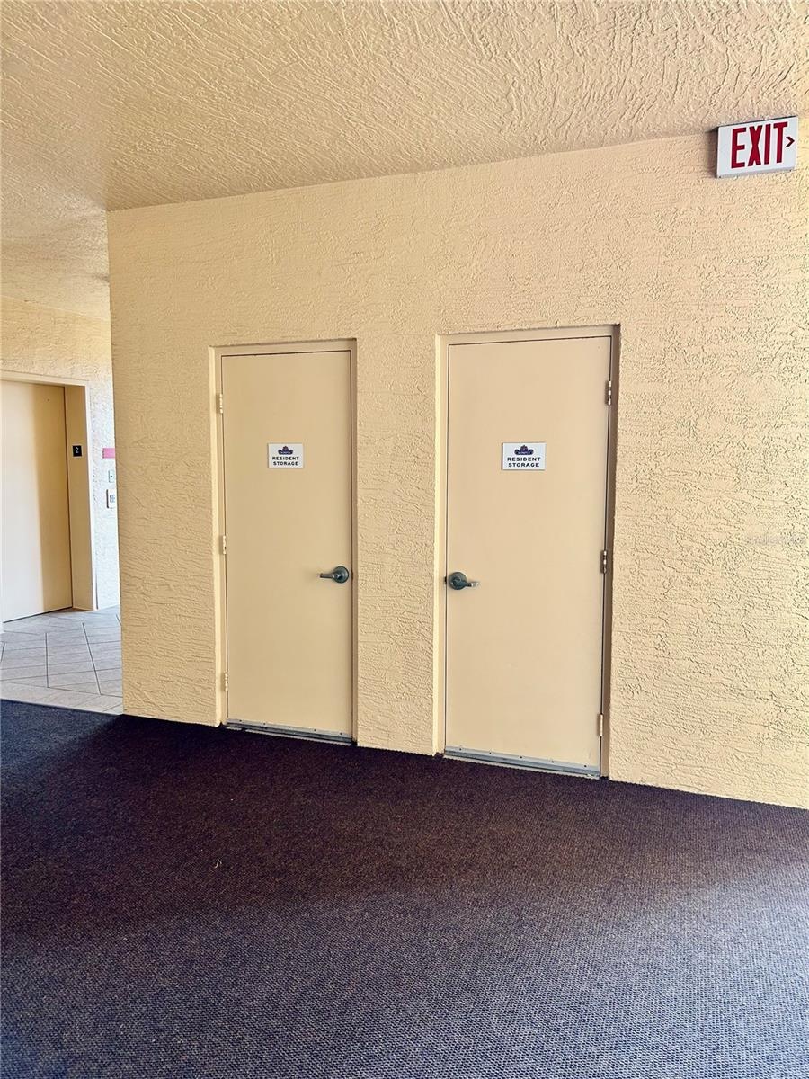 Private storage closet is 4 x 9
