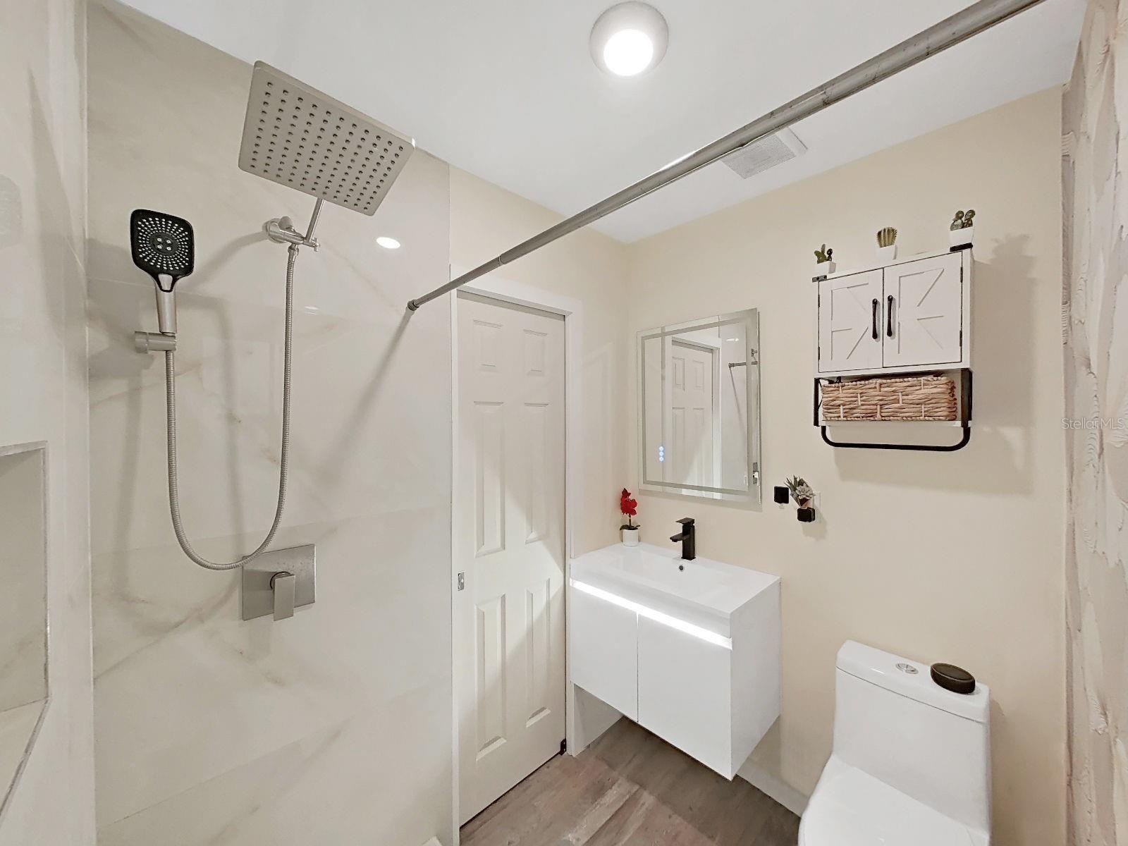 updated full hall bath