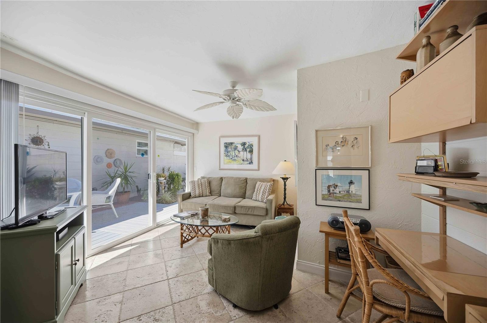 Florida Room with access to Courtyard