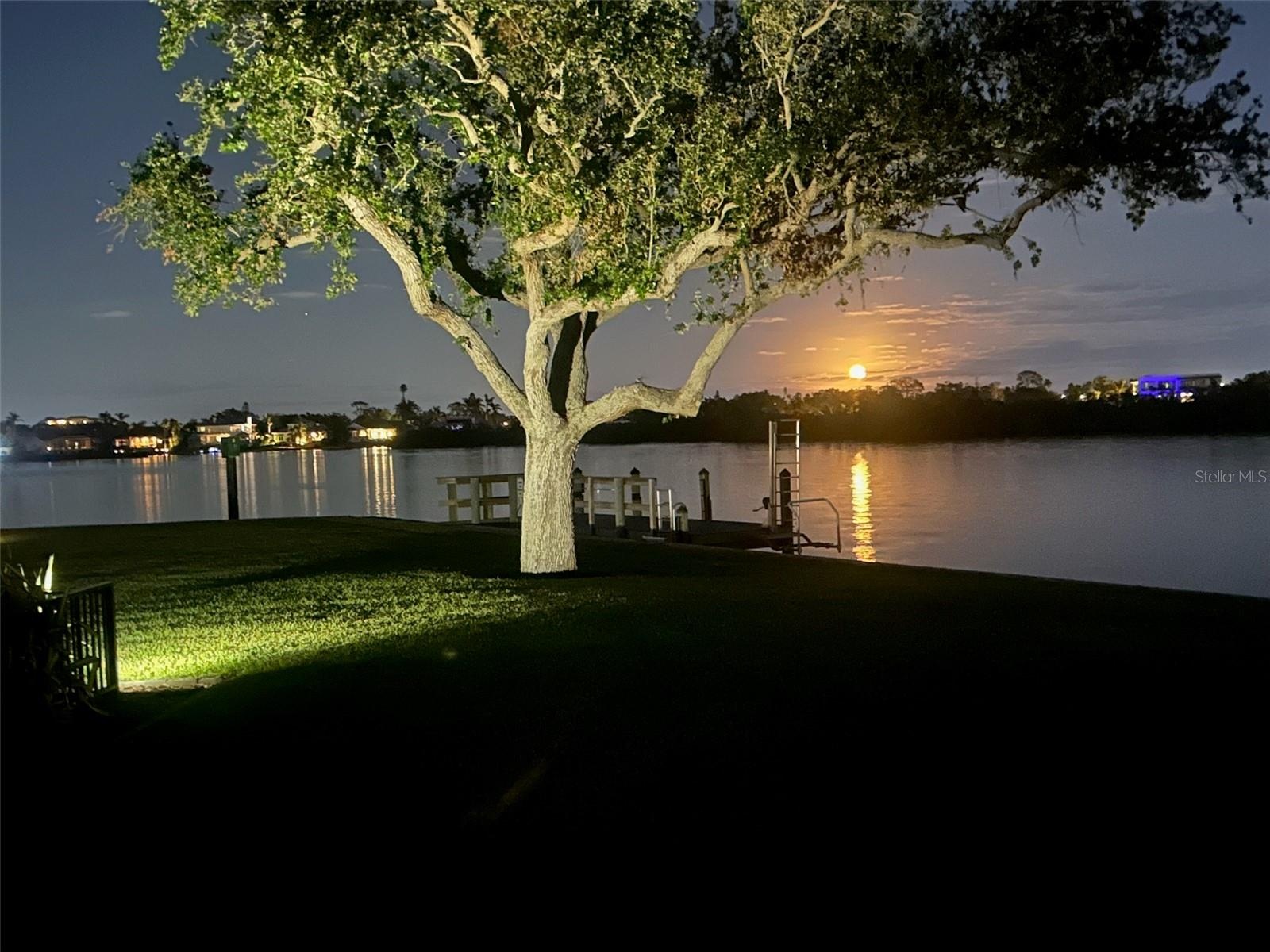 Watching moon rise at the bay front