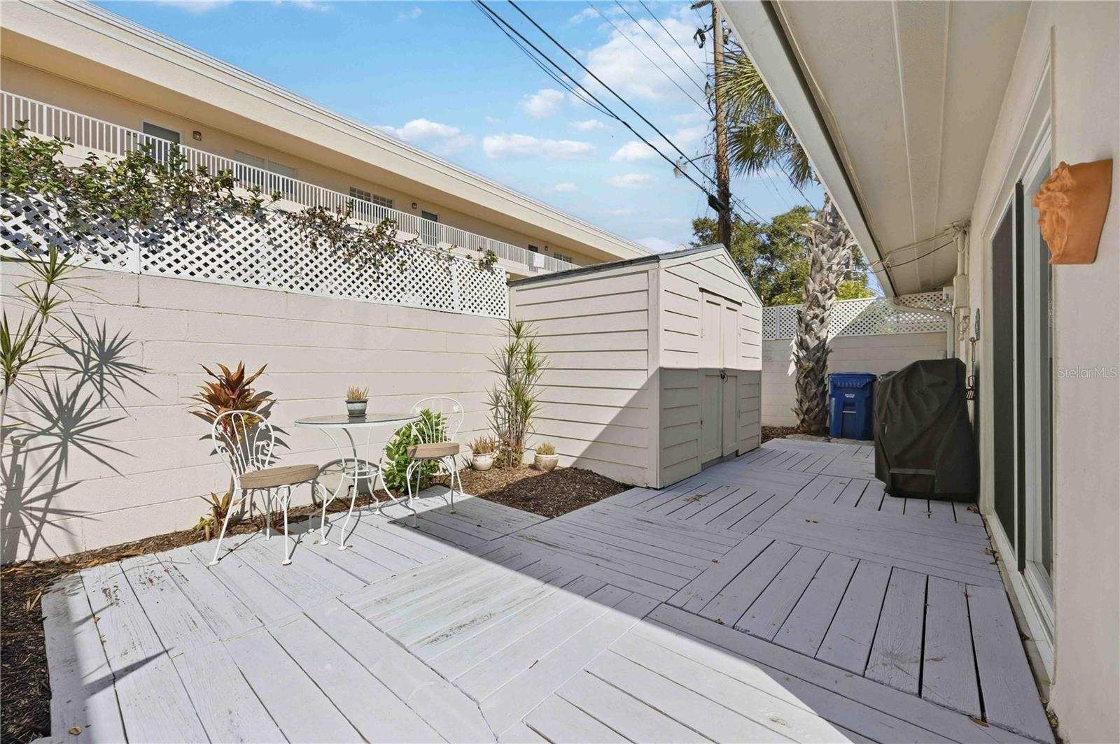 Spacious Rear Courtyard; 10x6 Shed
