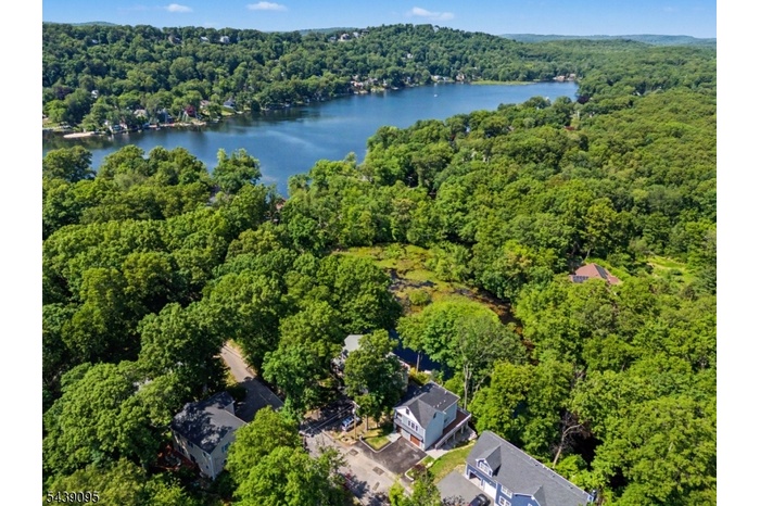 Aerial of Home and Cedar Lake