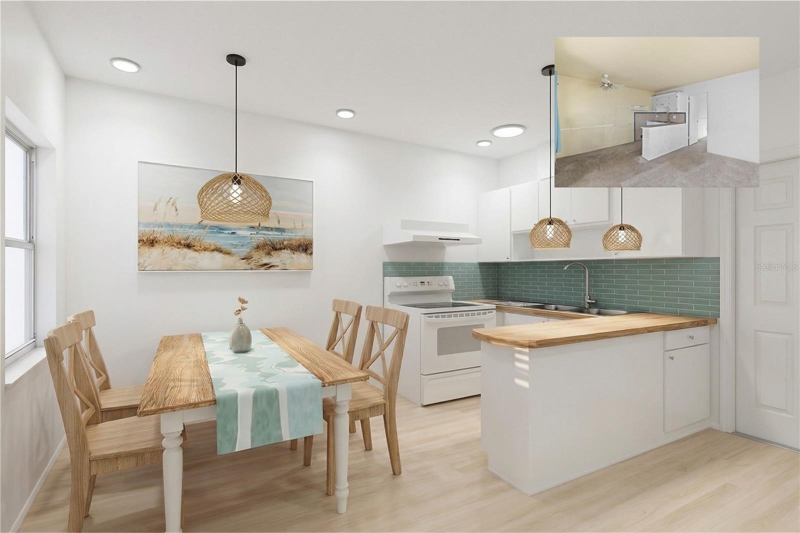 Kitchen Rendering of 1 Bedroom Unit
