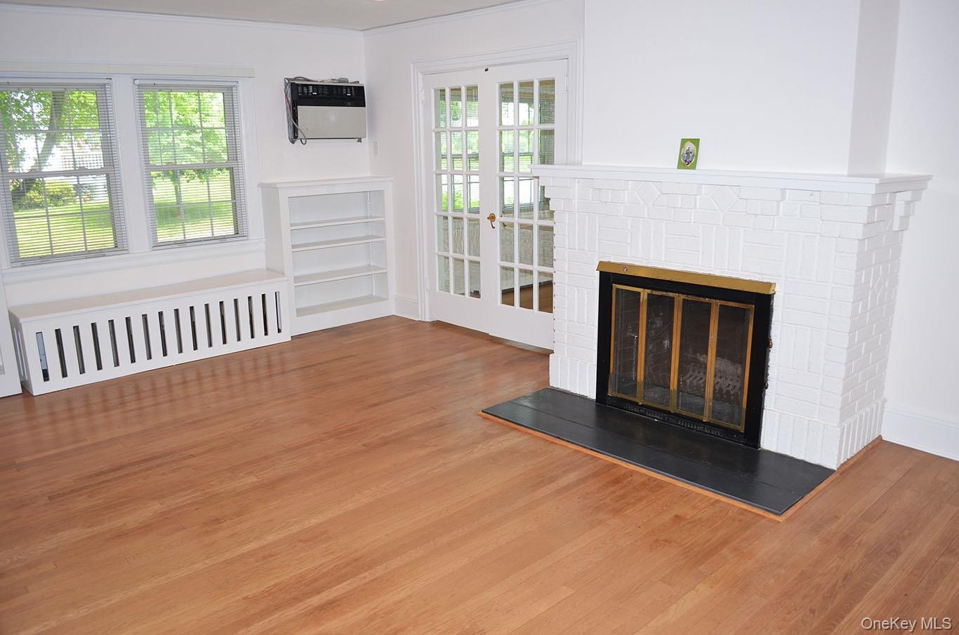 French doors to the den