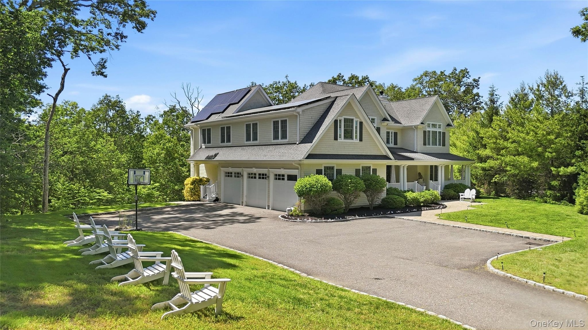 Expansive driveway and 3 car garage