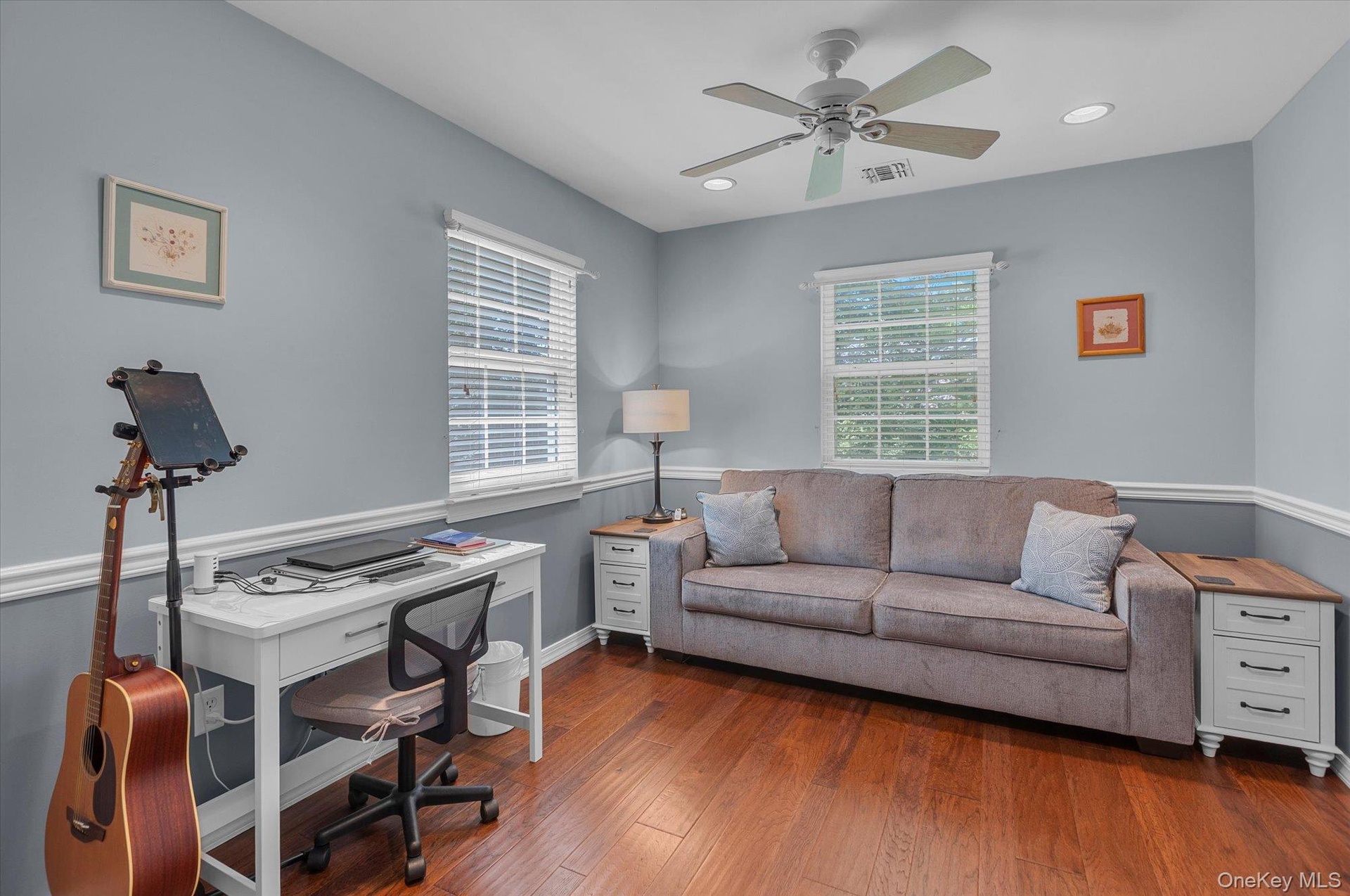 Second Bedroom/Office. Double Closet. Wood Floors.