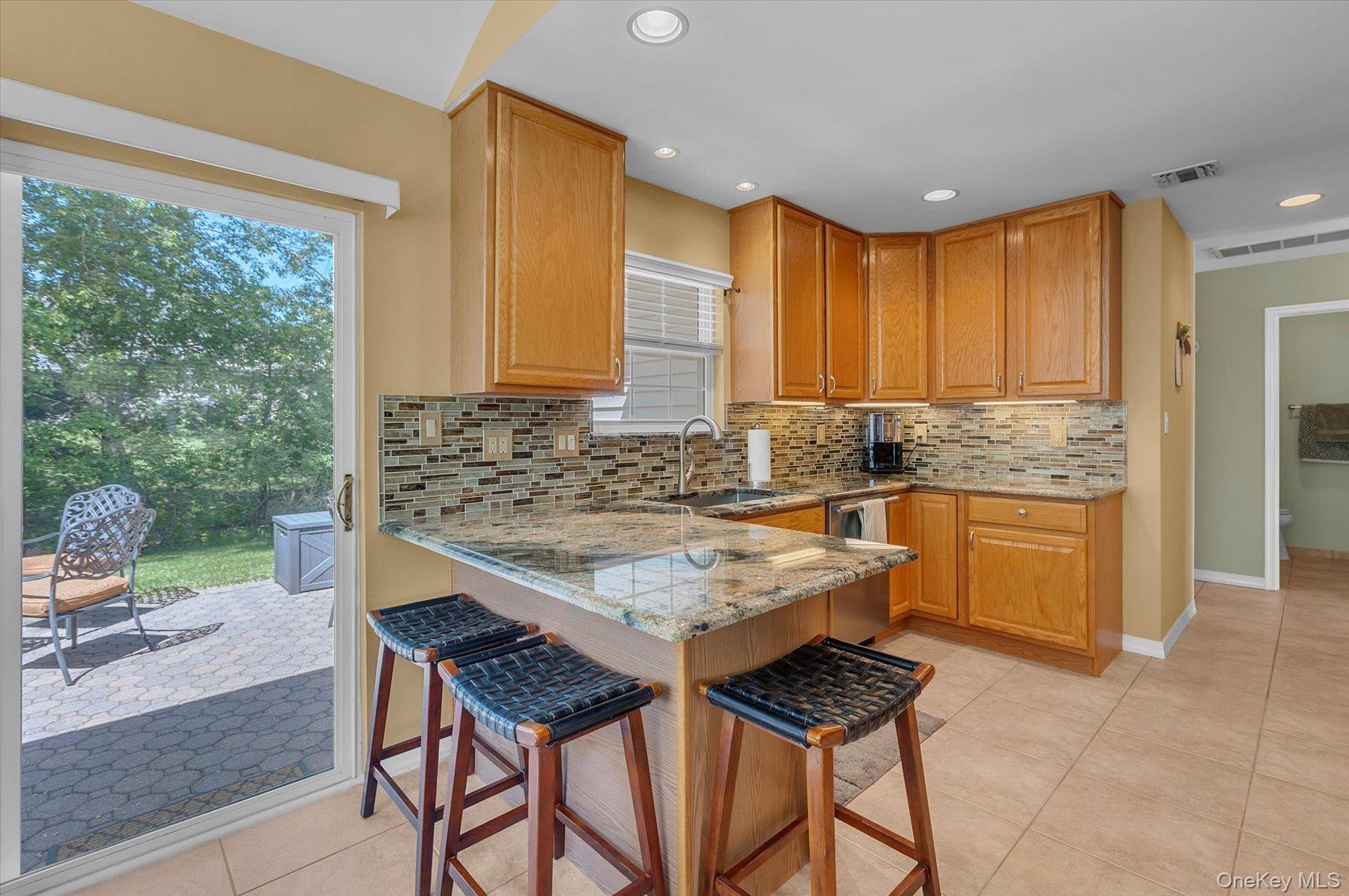 Eat in kitchen. Updated. Granite countertops. Under cabinet lighting.