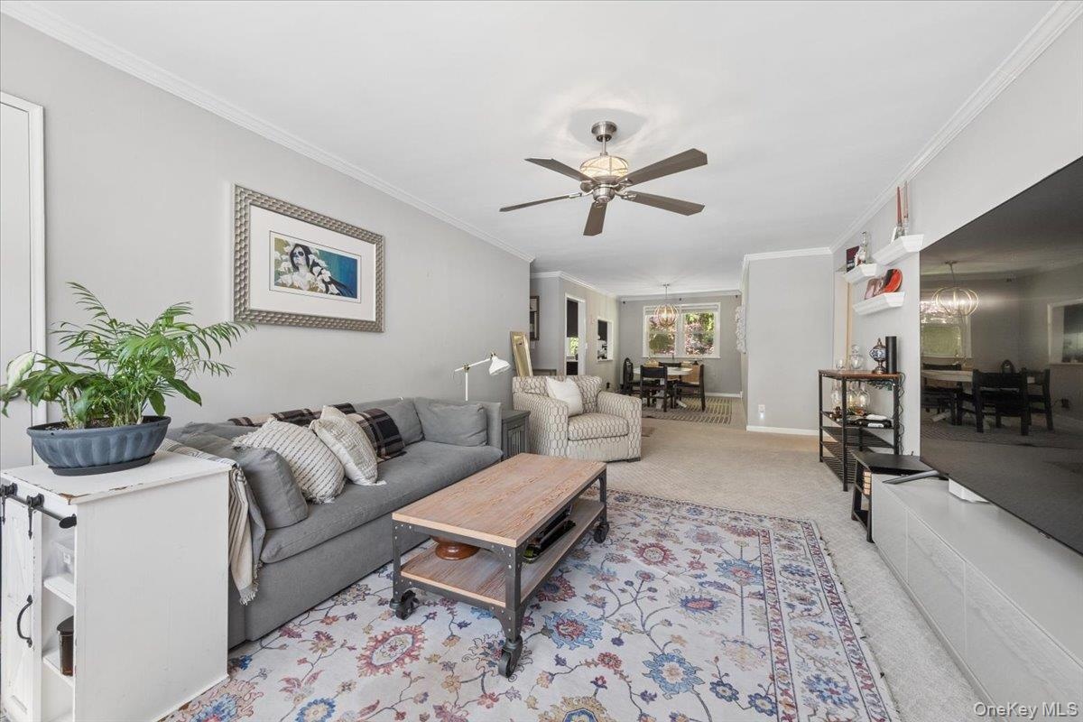 Living Room w/ view of Dining Room - creates one large open space
