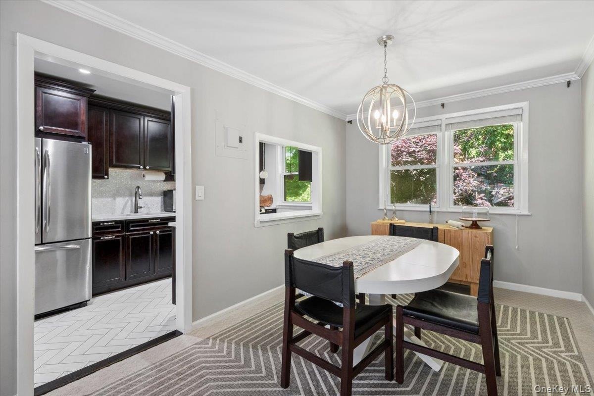 Spacious dining room
