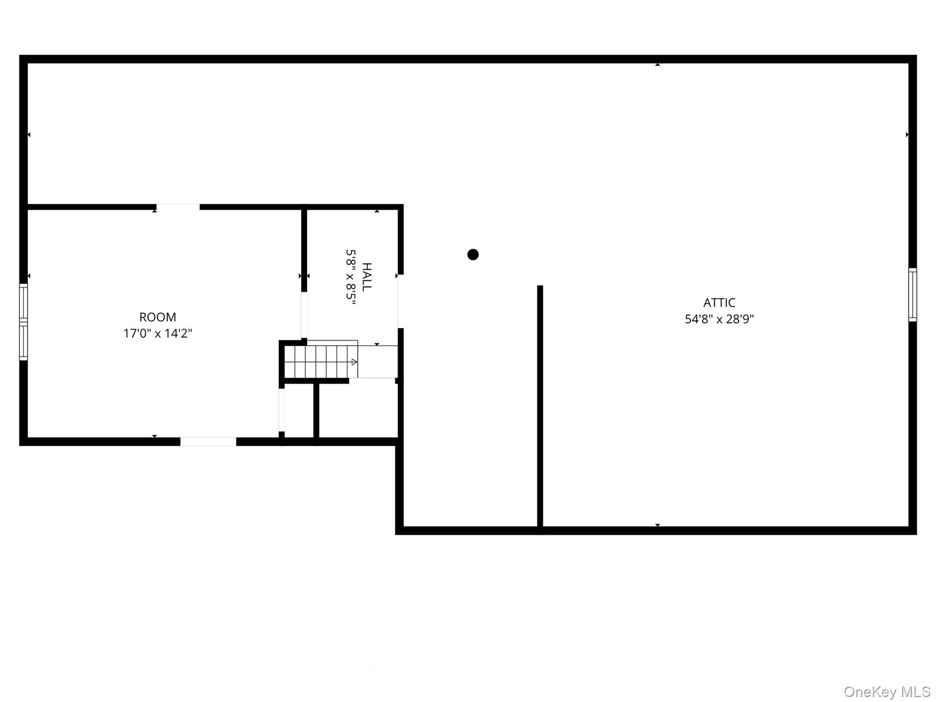 Walk-up attic