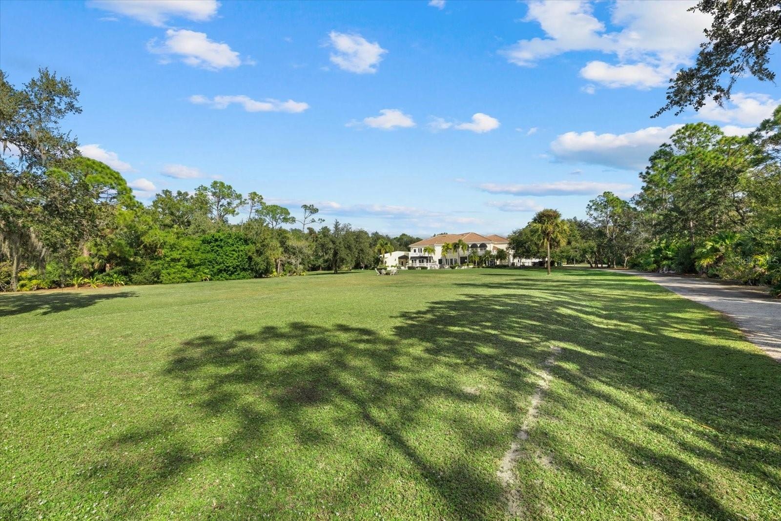 Rear Elevation showing the acreage