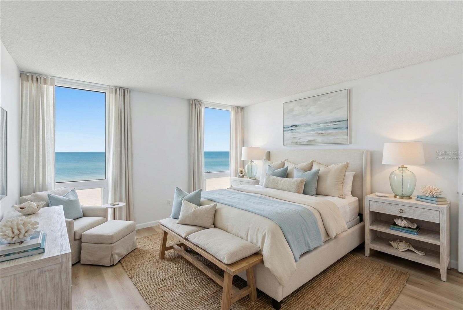 Virtually staged bedroom