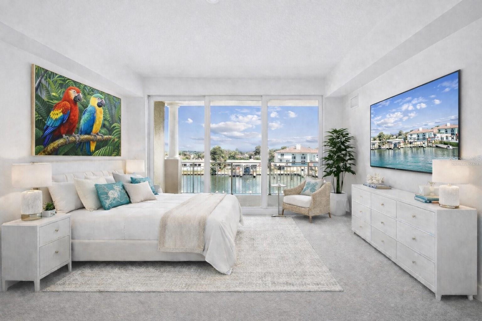 Primary Bedroom Virtually staged