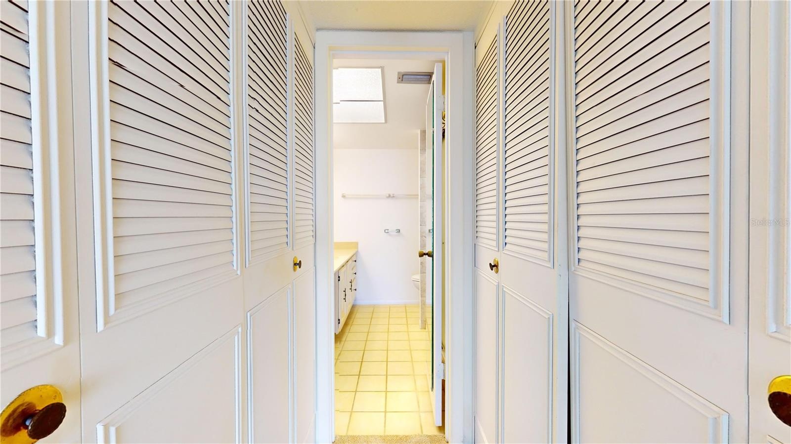Double closets in Primary Bedroom