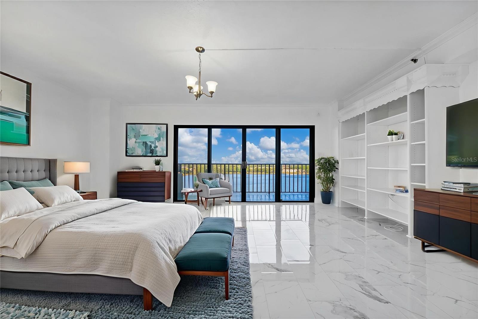 Master bedroom virtual staged.