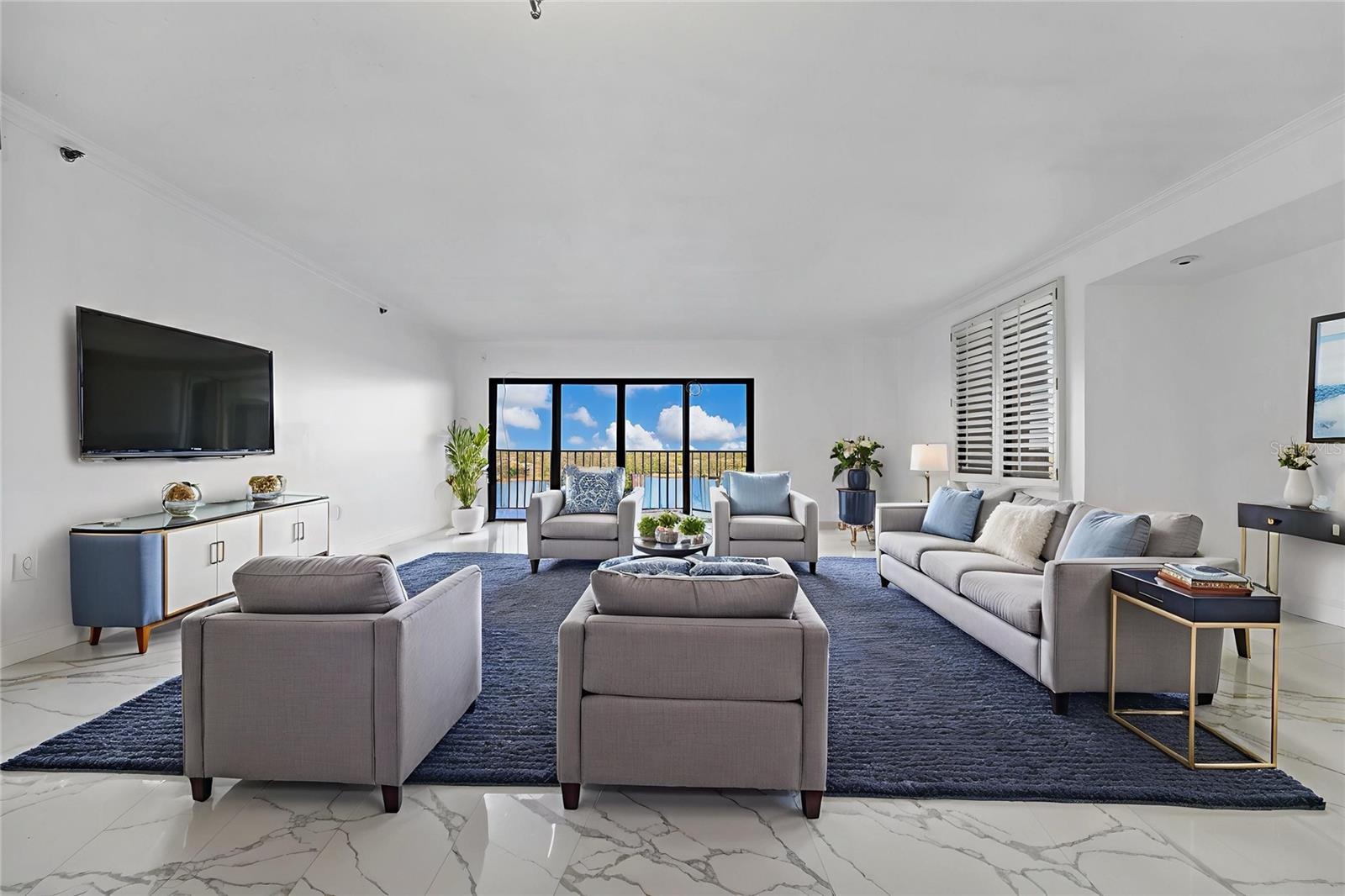 Living room virtual staged.