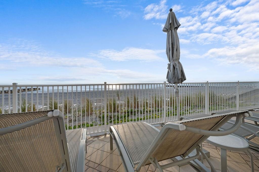 Heated pool overlooks The Gulf