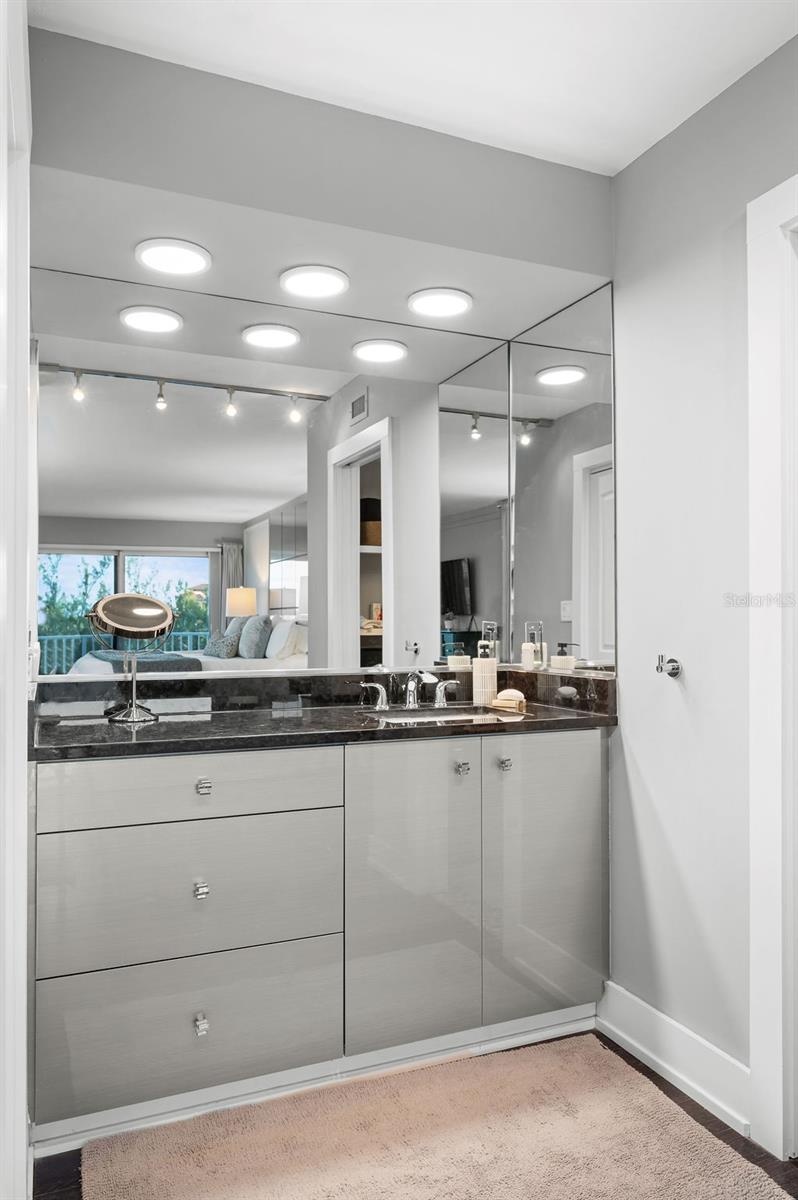 Primary has ensuite bathroom and walk in closet