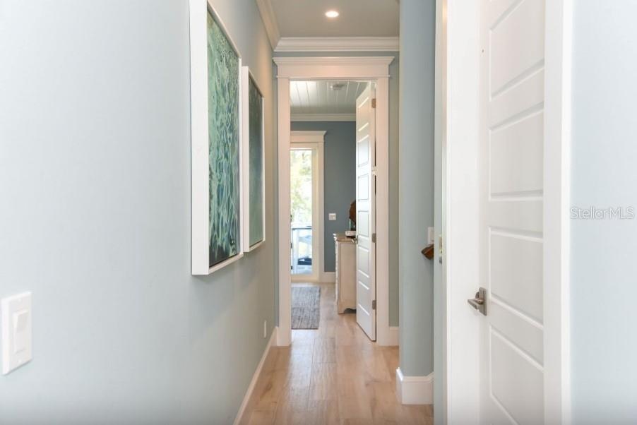 Hallway mid level with 4 bedrooms