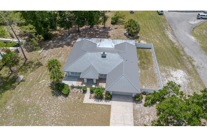 Aerial showing long-life metal roof