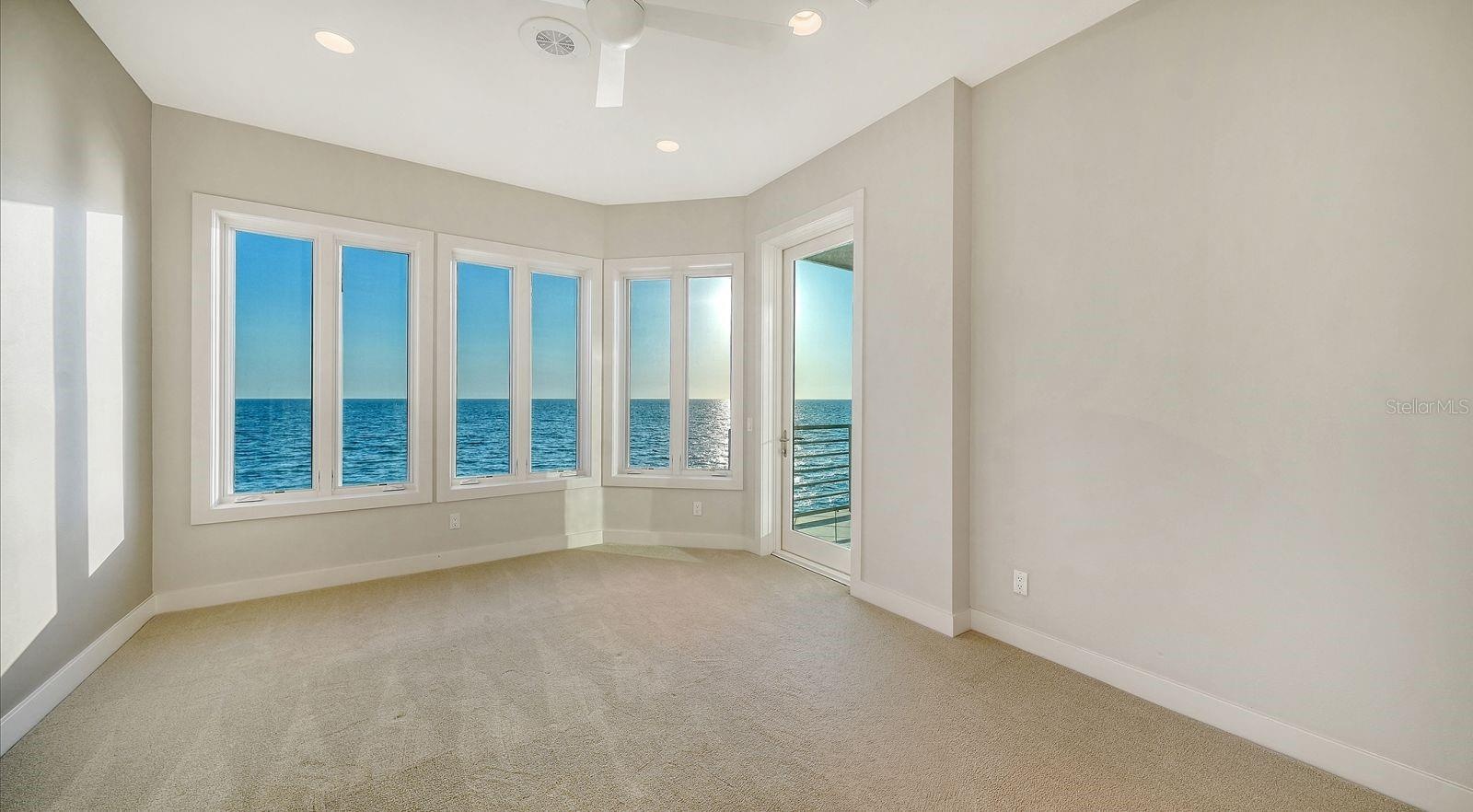 Door to balcony from bedroom #3