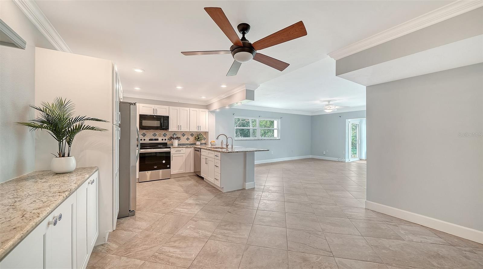 This is a newly remodeled unit with a nice open concept plan