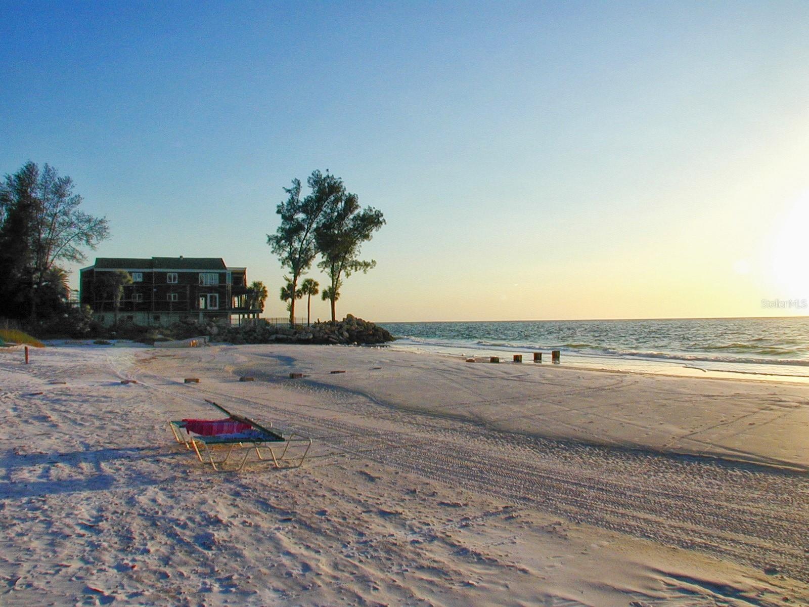 Dusk at the Whispering Sands beach.