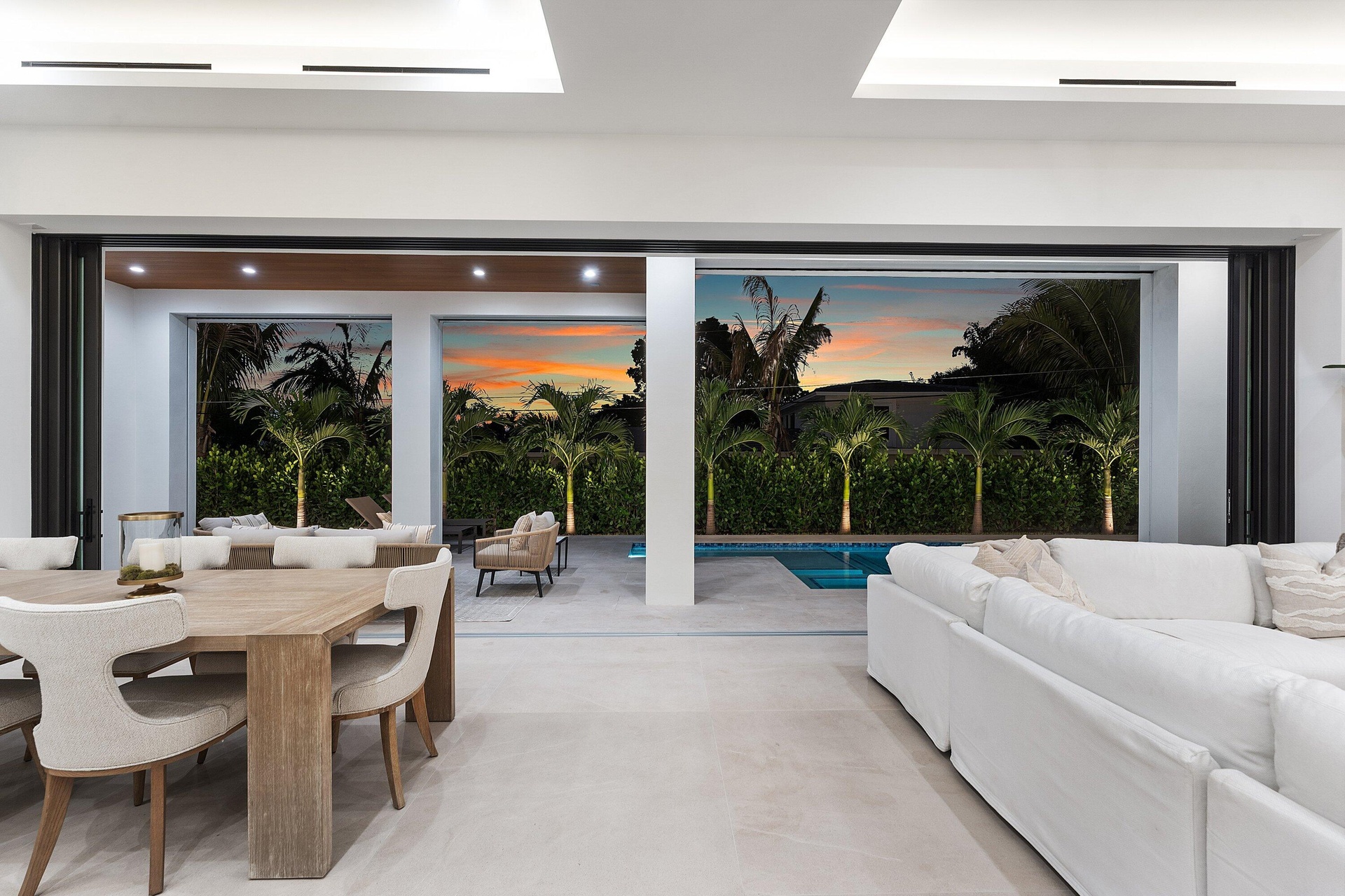 West facing patio