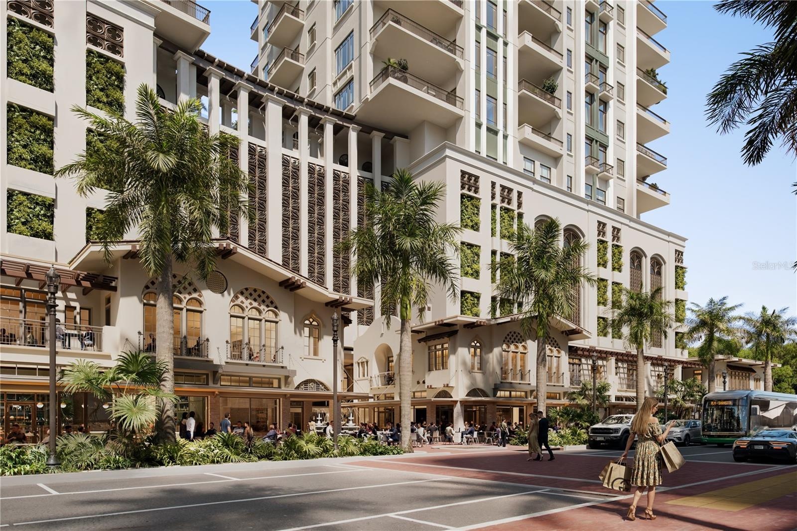 Spanning nearly 400 feet of frontage on South Palm Avenue, Mira Mar will create an exceptional pedestrian experience with curated retail and boutique 