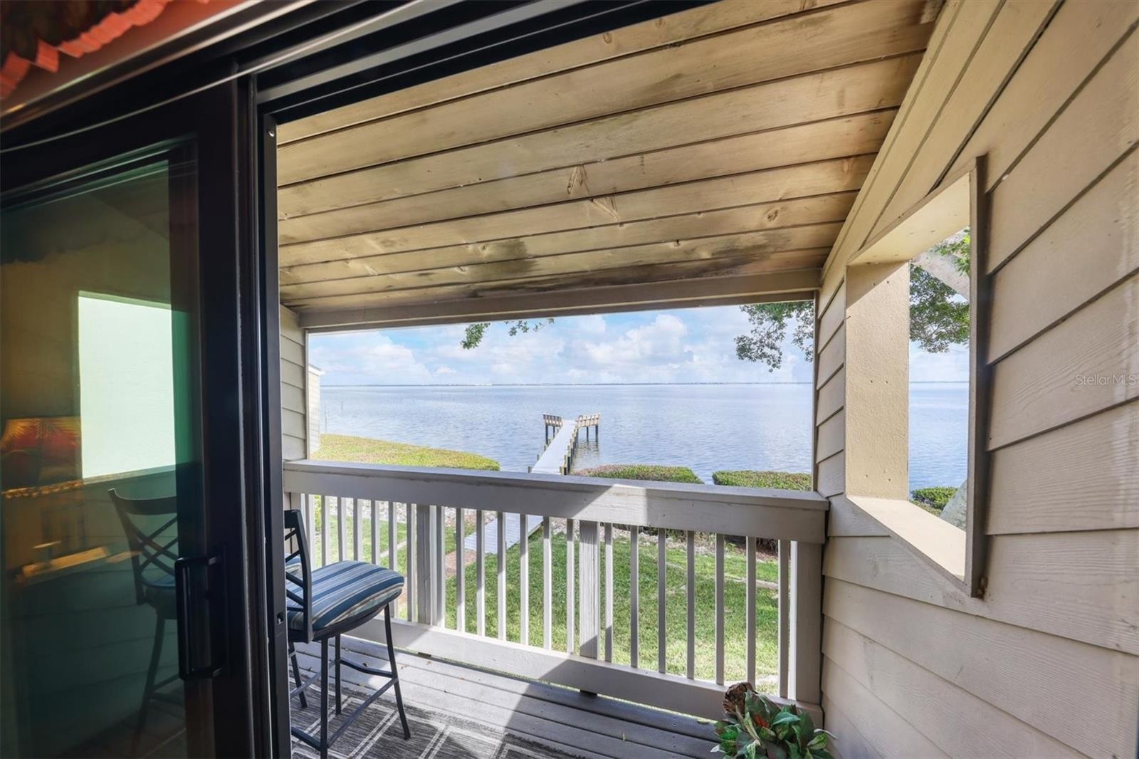 Living Room Balcony with Full Bay View & Day Dock / Fishing Pier