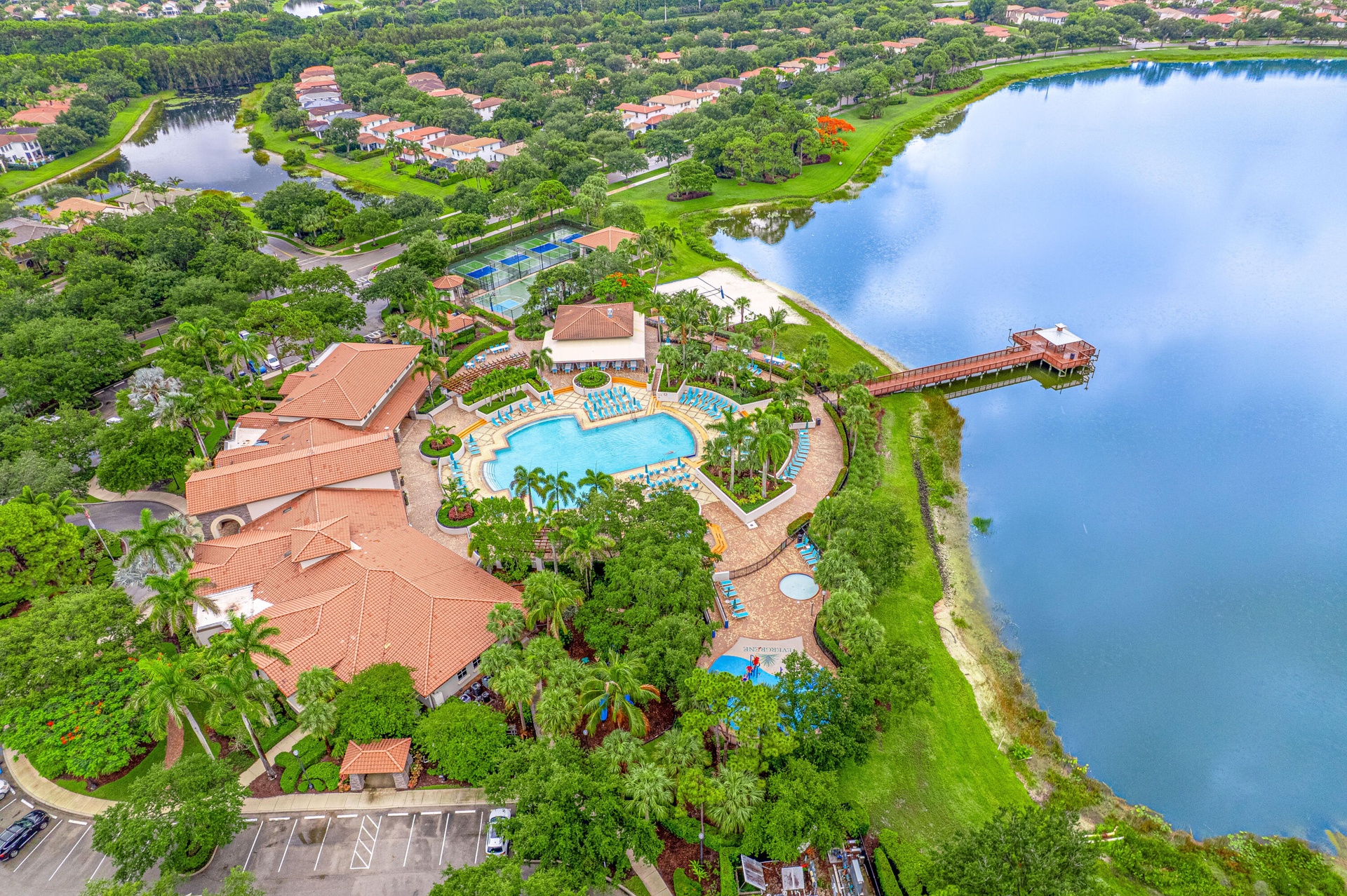Aerial of Clubhouse & Lake