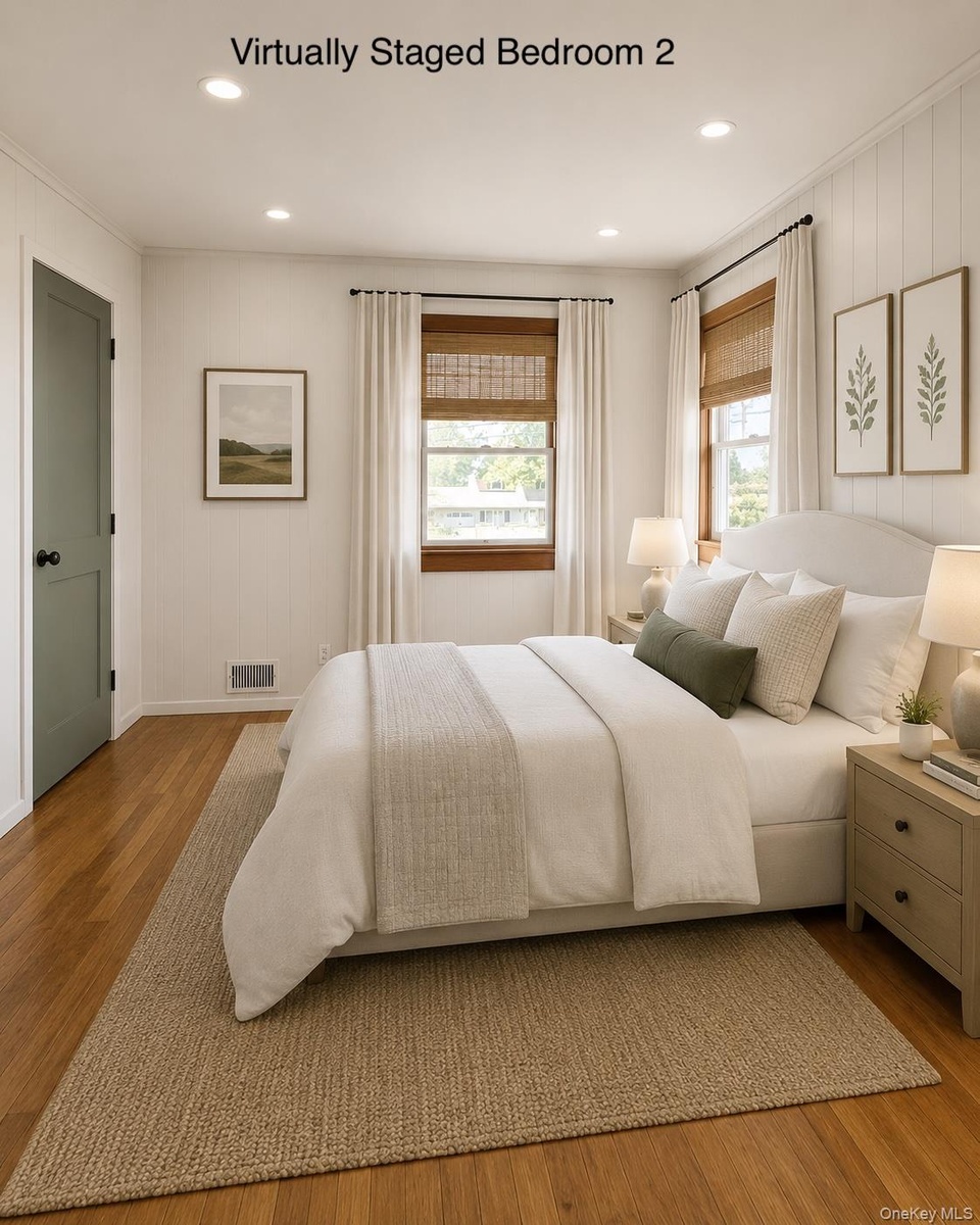 Virtually Staged Bedroom with new furnishings