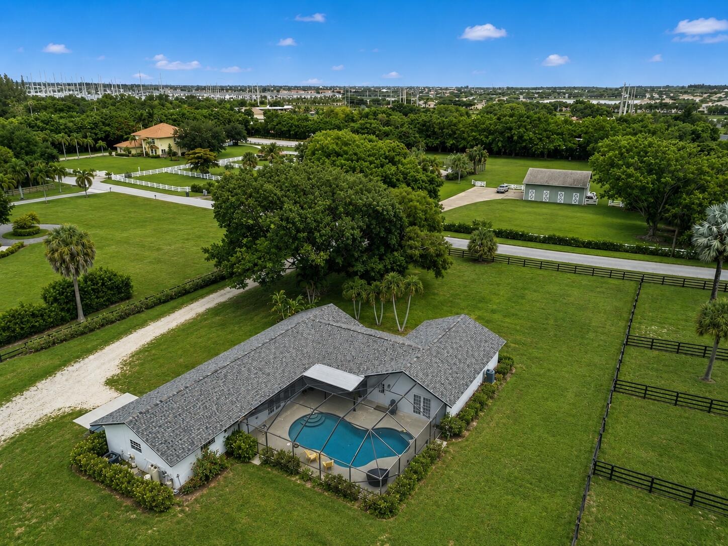Overlooking house and paddocks