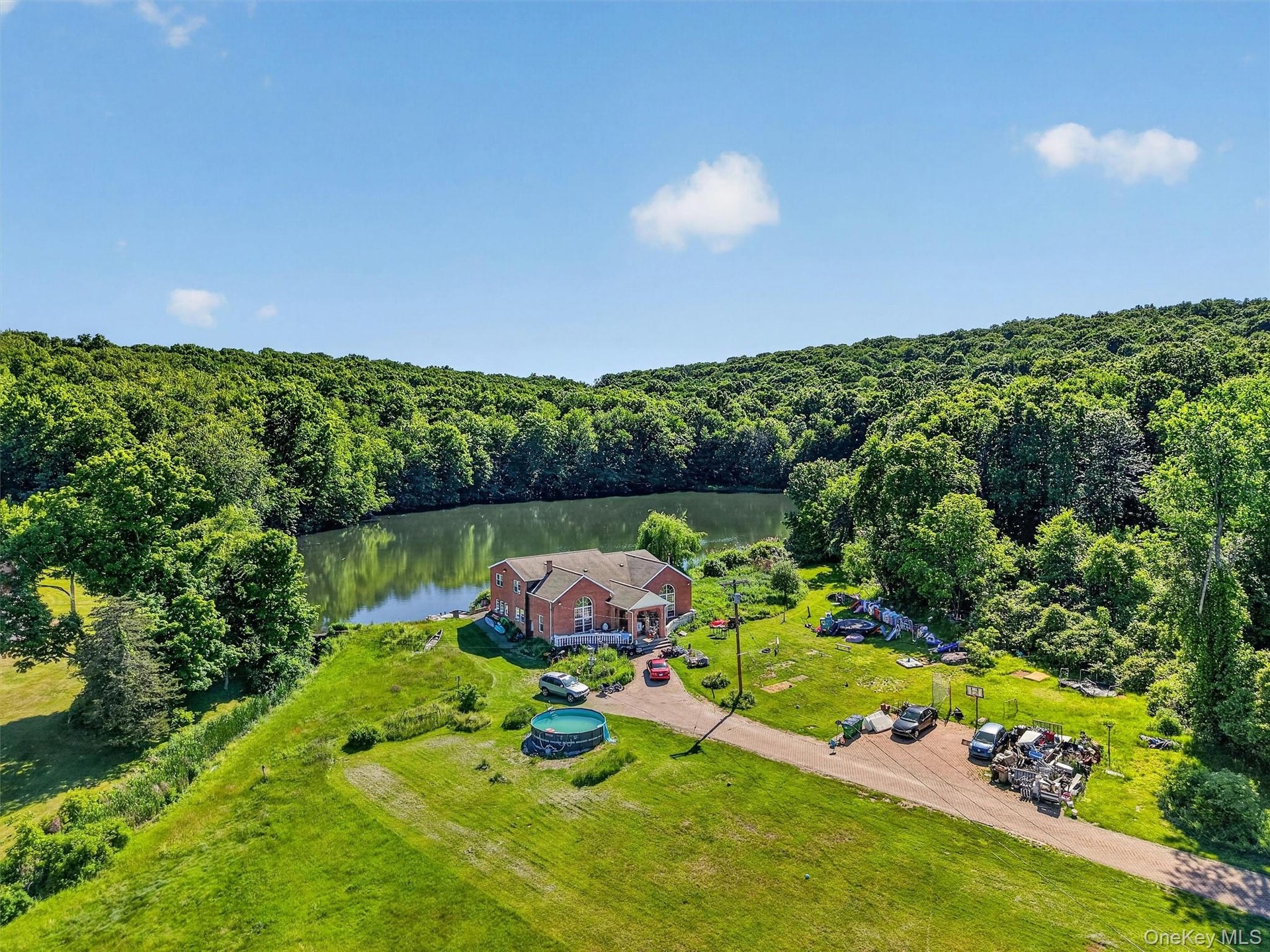 Drone shot of the largest of the six homes: 35 Bowen Court!