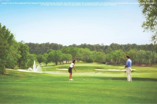 Four Seasons Resort Orlando Amenities: The Tom Fazio-designed 18-hole course is a par-71, with 6,901 yards and four sets of tees to accommodate all sk