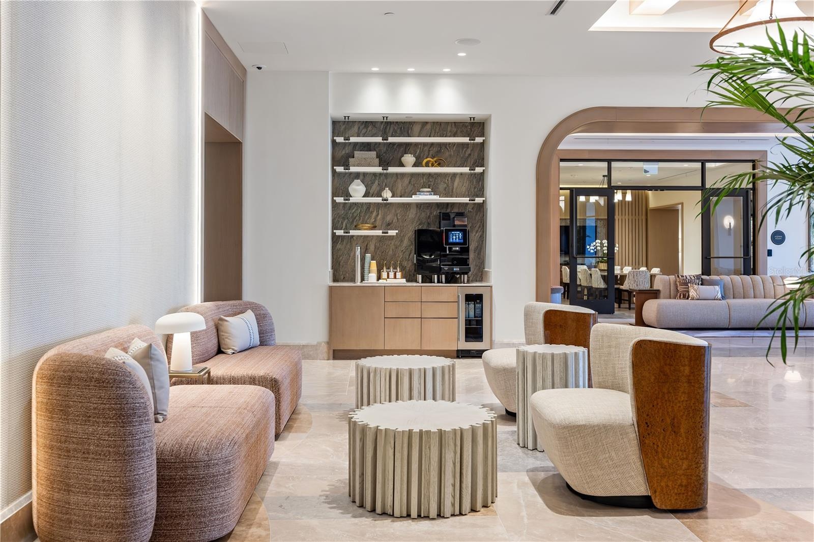Florian Park Amenities: A Welcomed Arrival. The stage is set for your much-anticipated entrance. A porte-cochere will lead to the open-air lobby, staf