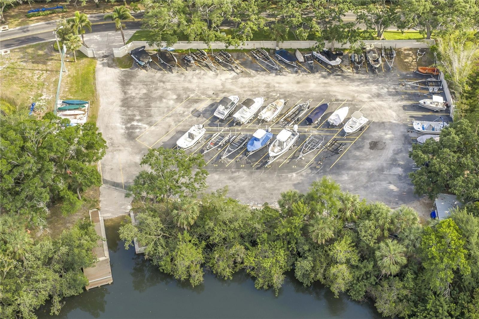 Locked and secure private boatyard with storage for boats, trailers, kayaks and paddleboards