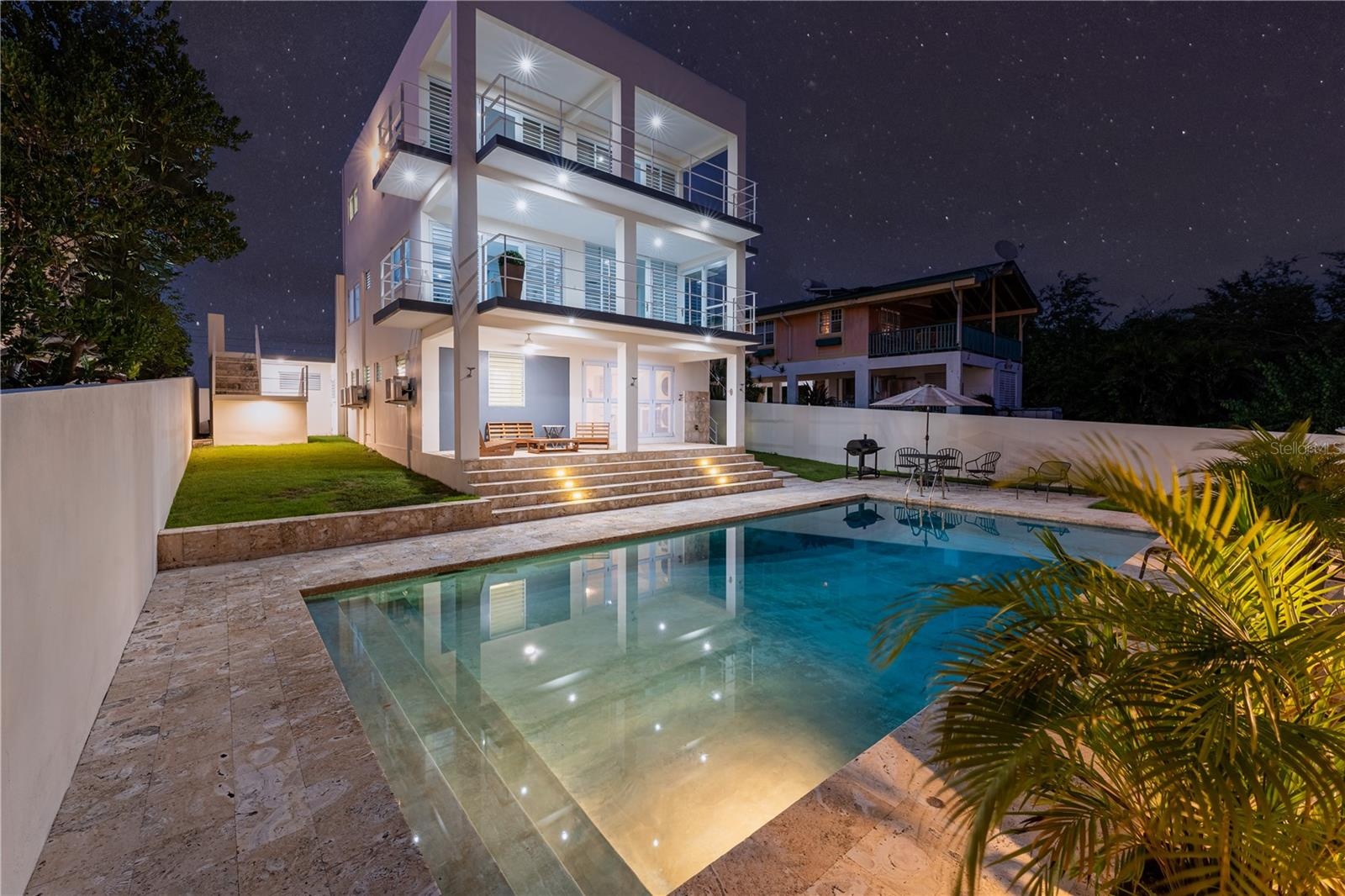 Night Pool Views