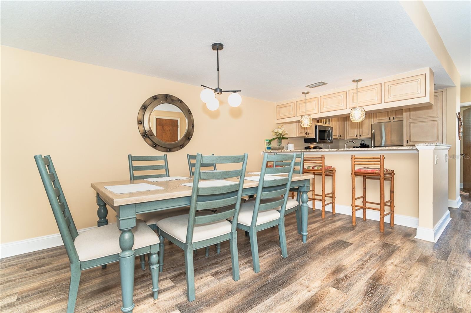 Dining and Kitchen.